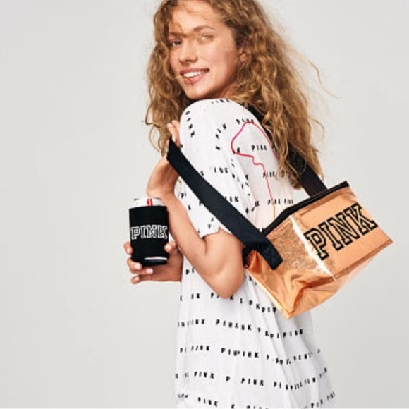 🌺 PINK Victoria’s Secret Insulated Cooler / Lunch Box 🌺 BRAND NEW NEVER USED - Picture 2 of 11